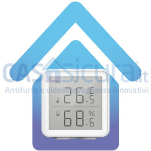 Termometro con rilevatore umidità smart, igrometro, completamente a batteria, wireless, gestibile tramite app, senza HUB